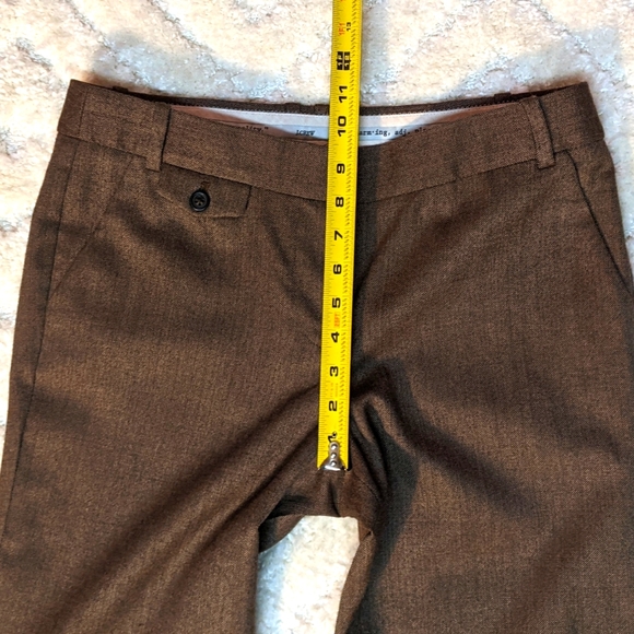J. Crew Brown Wool/Spandex Straight Leg Favorite Fit Pants, 6 - Picture 6 of 7